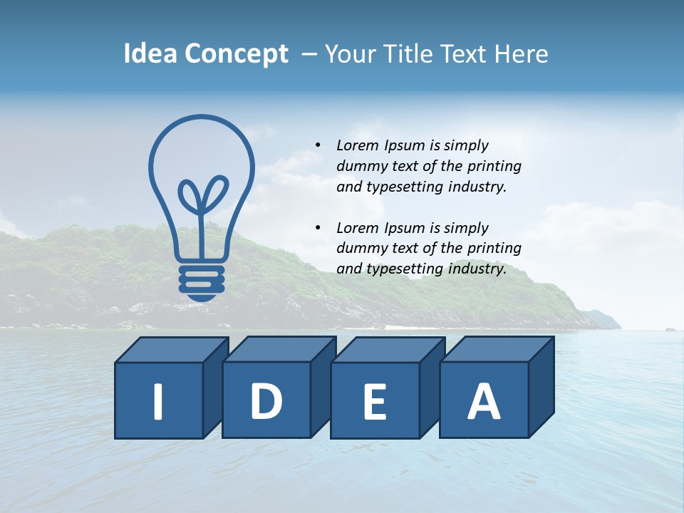 Rock Sand Turquoise PowerPoint Template