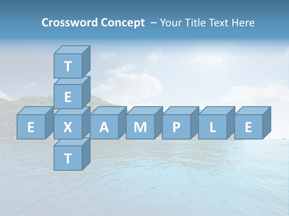 Rock Sand Turquoise PowerPoint Template