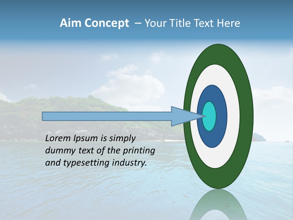 Rock Sand Turquoise PowerPoint Template