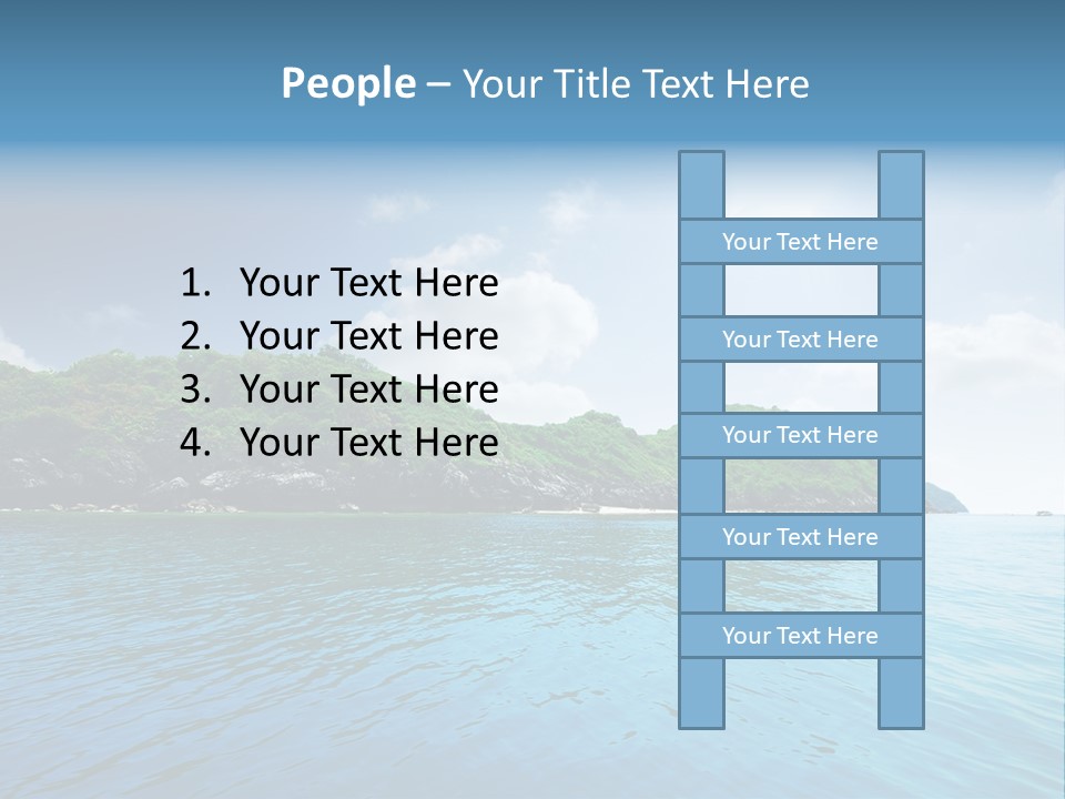 Rock Sand Turquoise PowerPoint Template