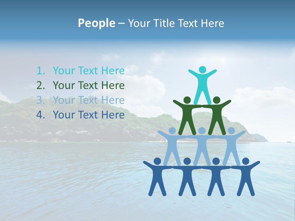 Rock Sand Turquoise PowerPoint Template