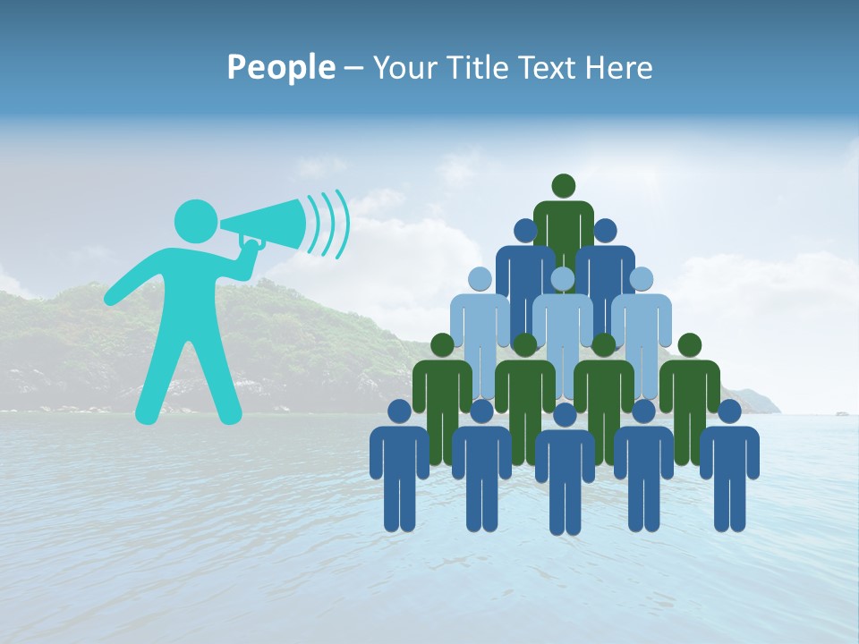 Rock Sand Turquoise PowerPoint Template