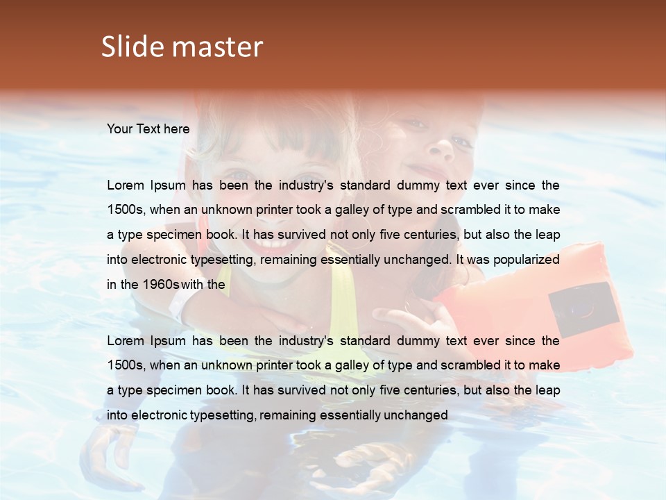 Leisure White Kid PowerPoint Template