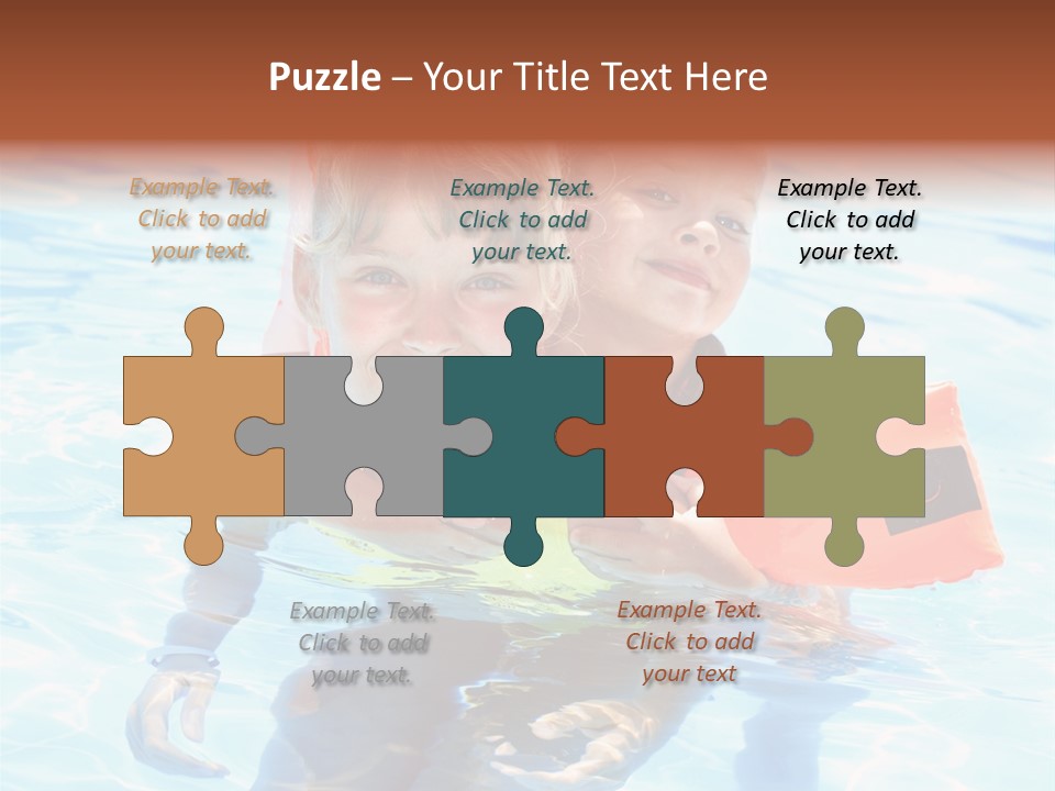 Leisure White Kid PowerPoint Template