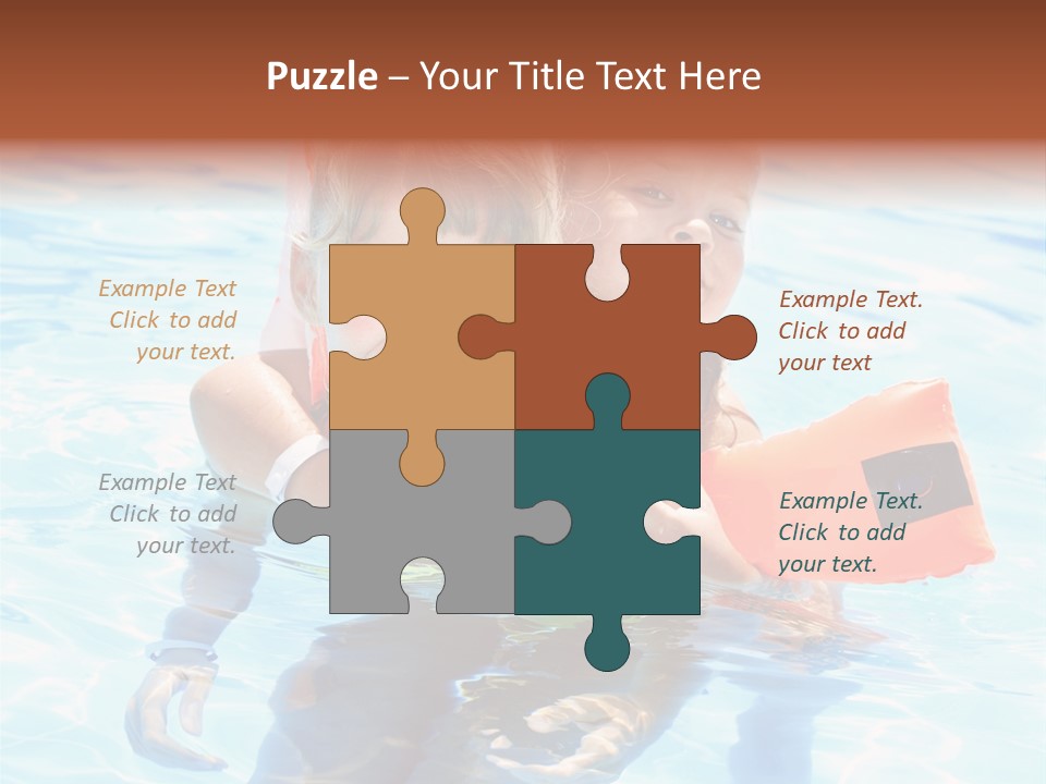 Leisure White Kid PowerPoint Template