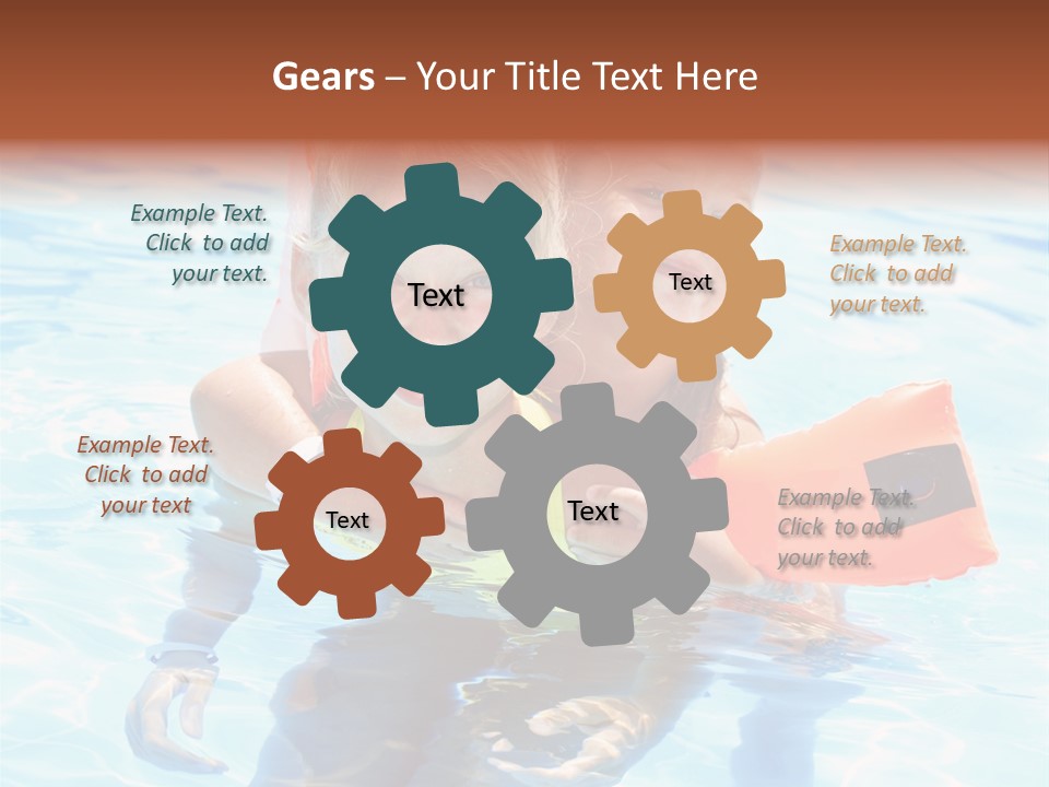 Leisure White Kid PowerPoint Template