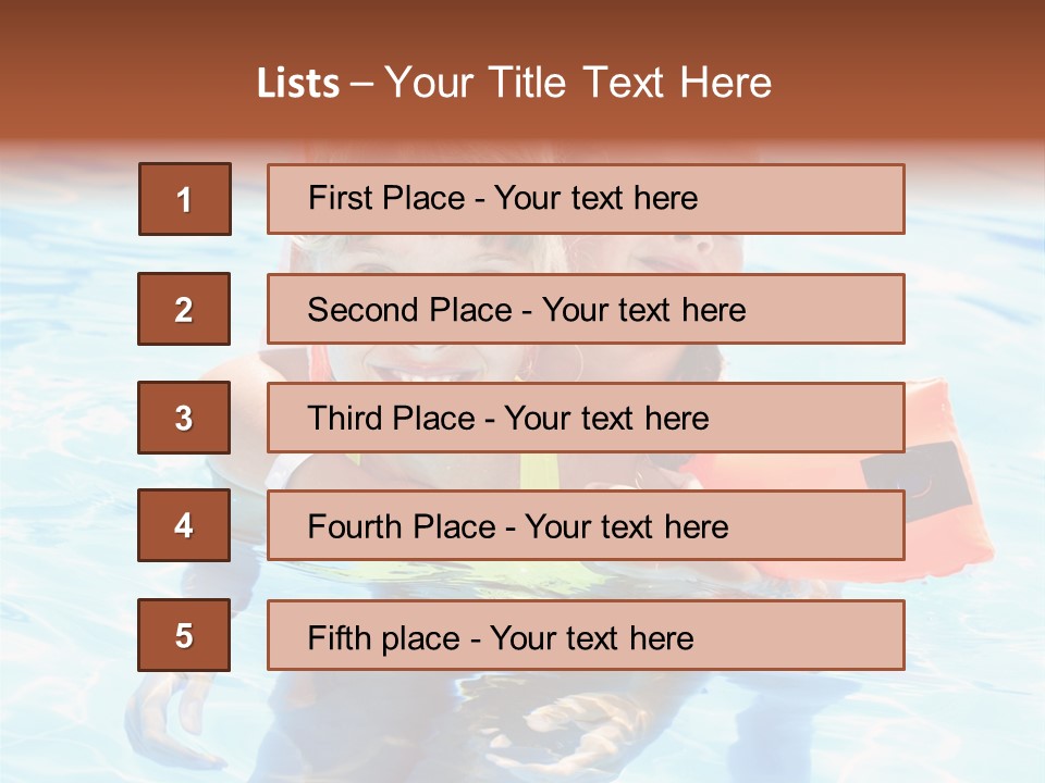 Leisure White Kid PowerPoint Template