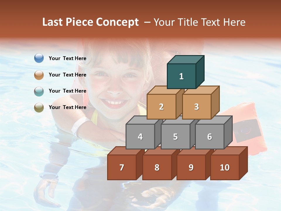 Leisure White Kid PowerPoint Template