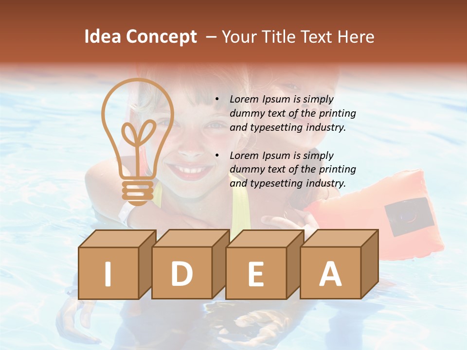 Leisure White Kid PowerPoint Template