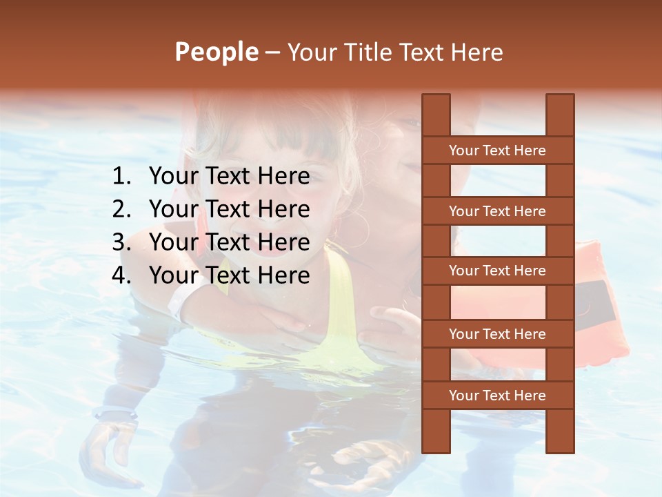 Leisure White Kid PowerPoint Template