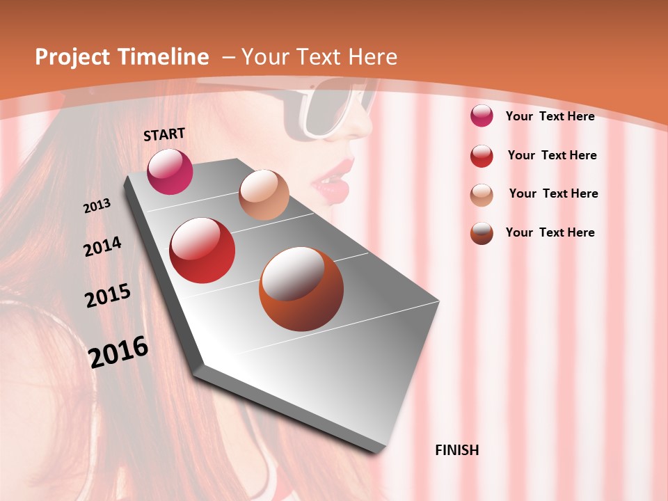 Sun Sport Striped PowerPoint Template