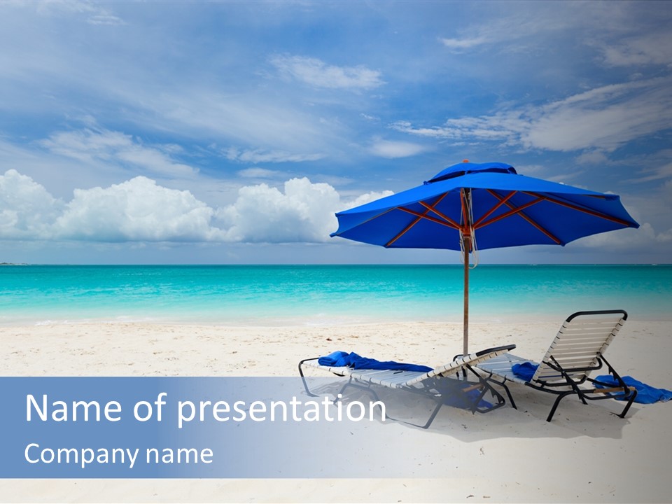 Horizon Turquoise Bed PowerPoint Template