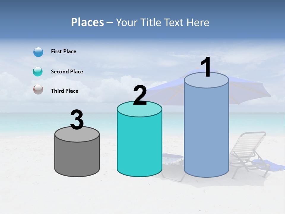 Horizon Turquoise Bed PowerPoint Template