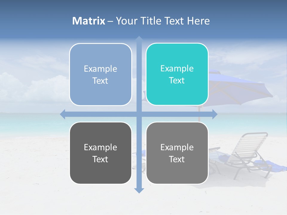 Horizon Turquoise Bed PowerPoint Template