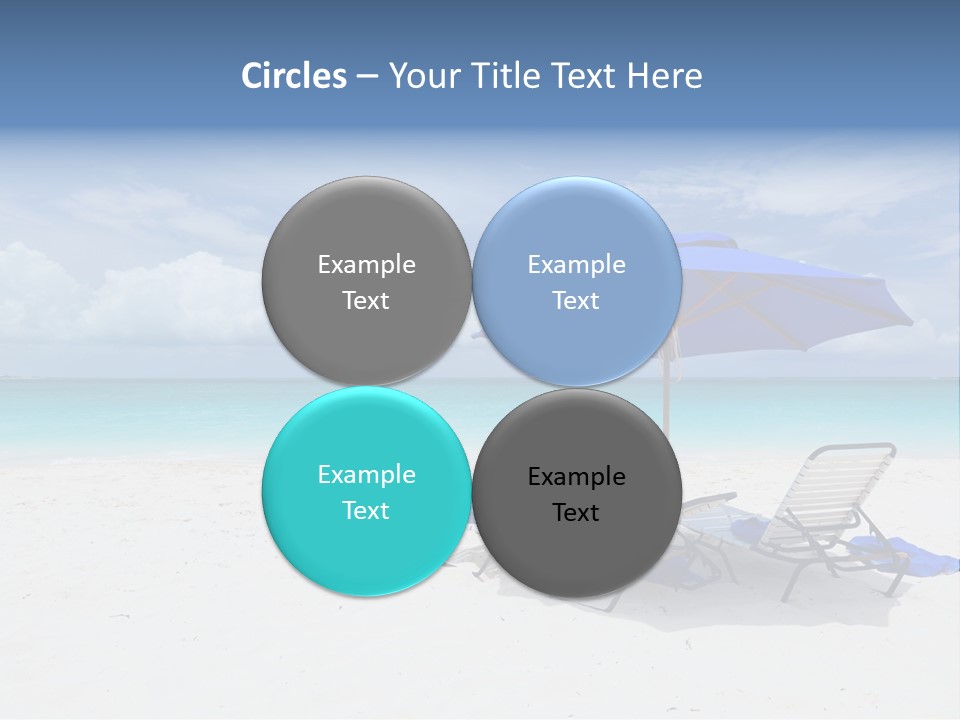 Horizon Turquoise Bed PowerPoint Template