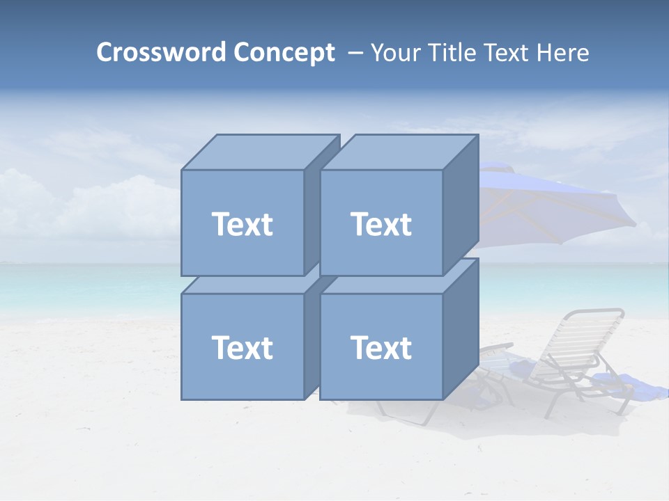 Horizon Turquoise Bed PowerPoint Template