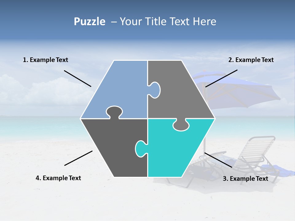 Horizon Turquoise Bed PowerPoint Template