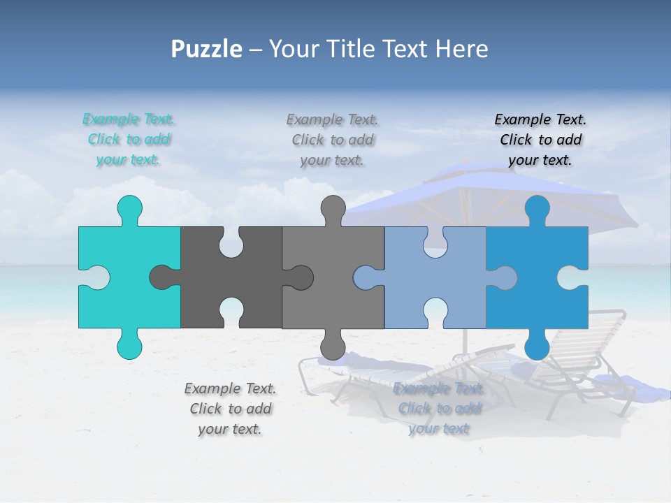 Horizon Turquoise Bed PowerPoint Template