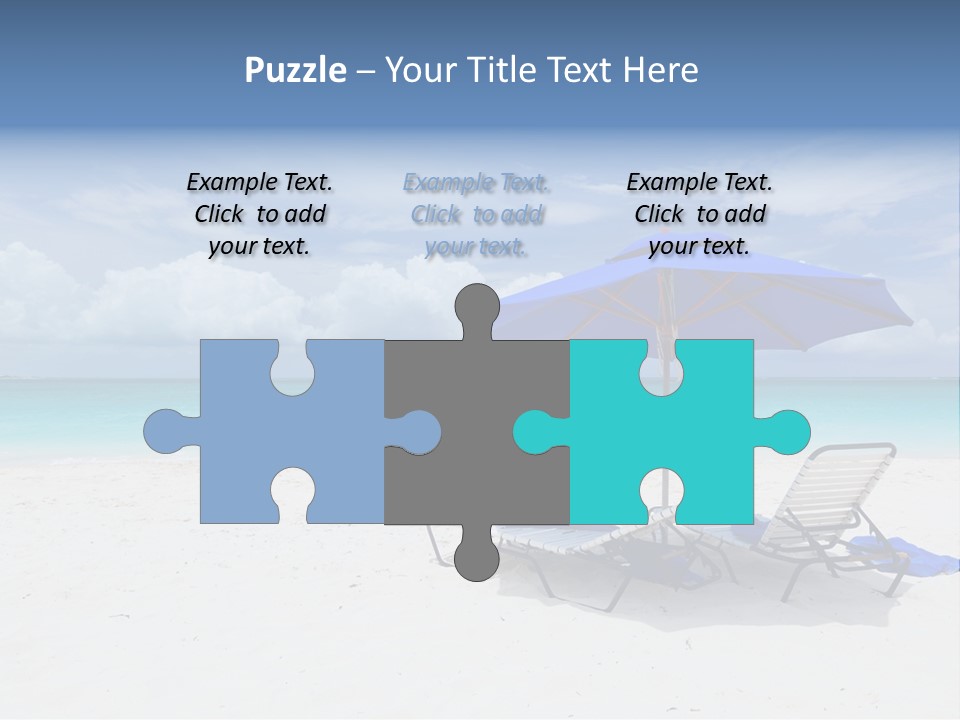 Horizon Turquoise Bed PowerPoint Template