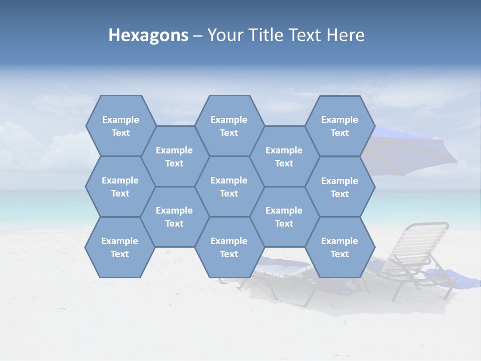 Horizon Turquoise Bed PowerPoint Template