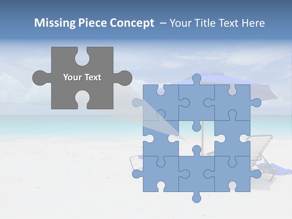 Horizon Turquoise Bed PowerPoint Template