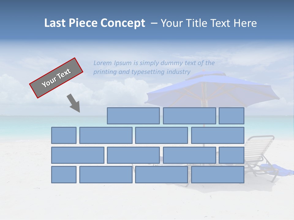 Horizon Turquoise Bed PowerPoint Template