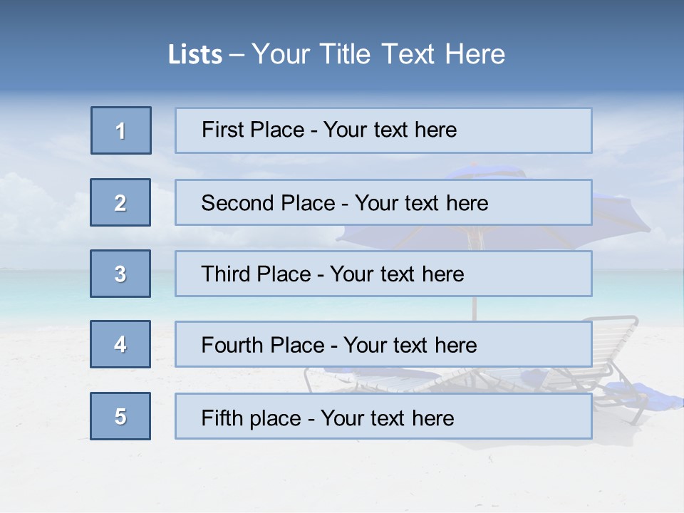Horizon Turquoise Bed PowerPoint Template