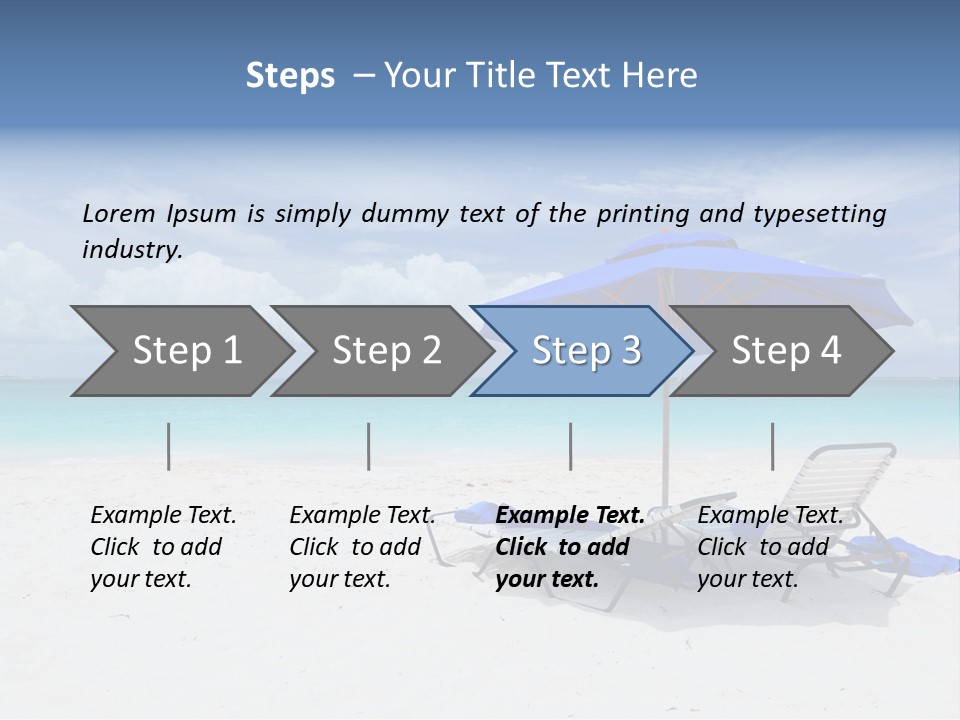 Horizon Turquoise Bed PowerPoint Template