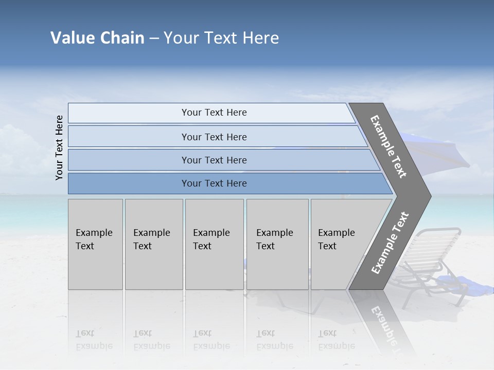 Horizon Turquoise Bed PowerPoint Template