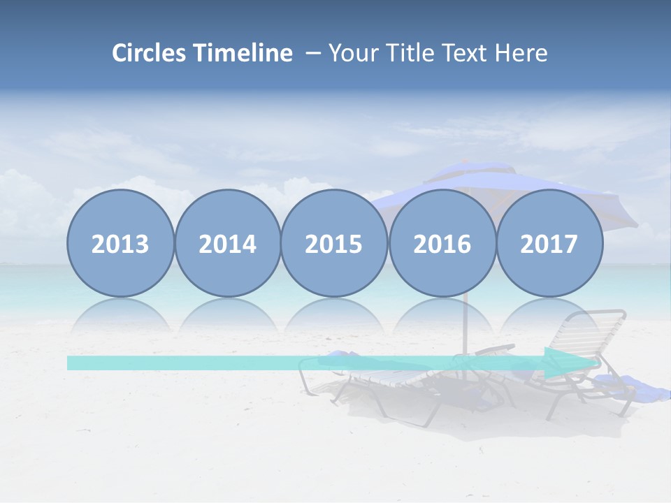 Horizon Turquoise Bed PowerPoint Template