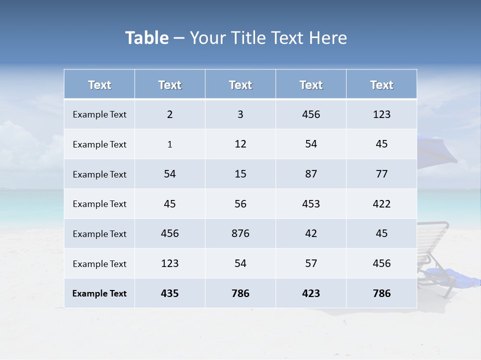 Horizon Turquoise Bed PowerPoint Template