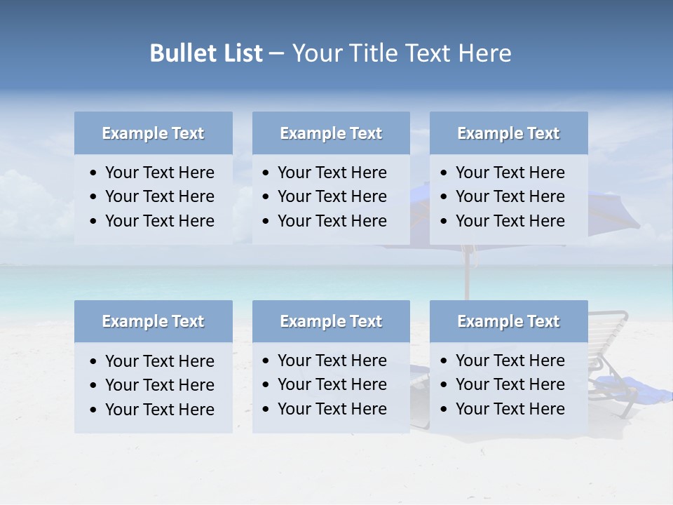 Horizon Turquoise Bed PowerPoint Template