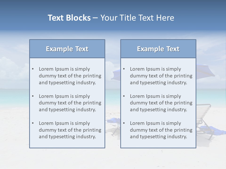 Horizon Turquoise Bed PowerPoint Template