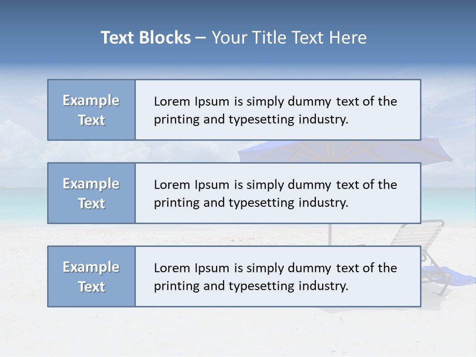 Horizon Turquoise Bed PowerPoint Template