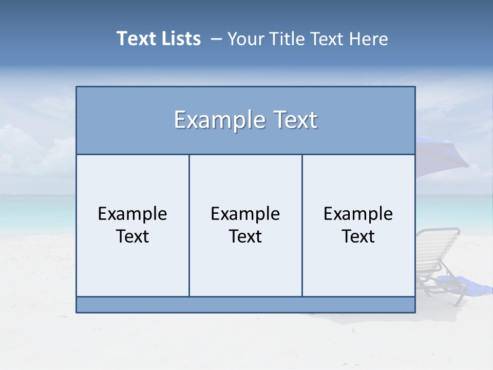 Horizon Turquoise Bed PowerPoint Template