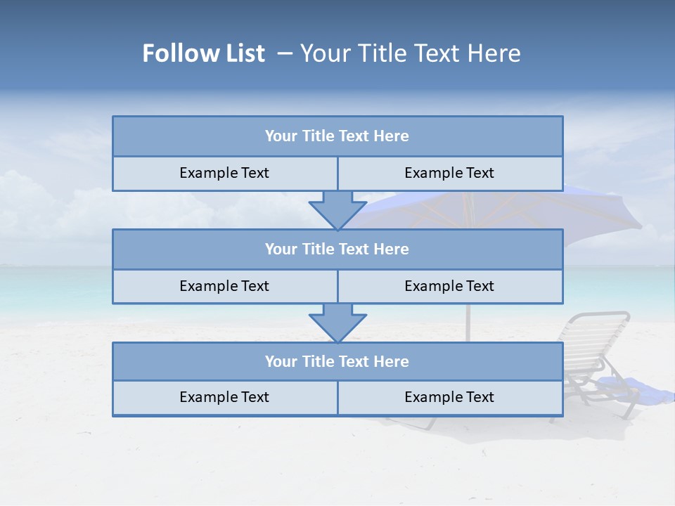 Horizon Turquoise Bed PowerPoint Template