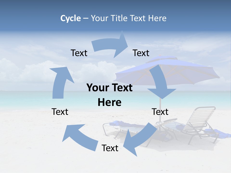 Horizon Turquoise Bed PowerPoint Template