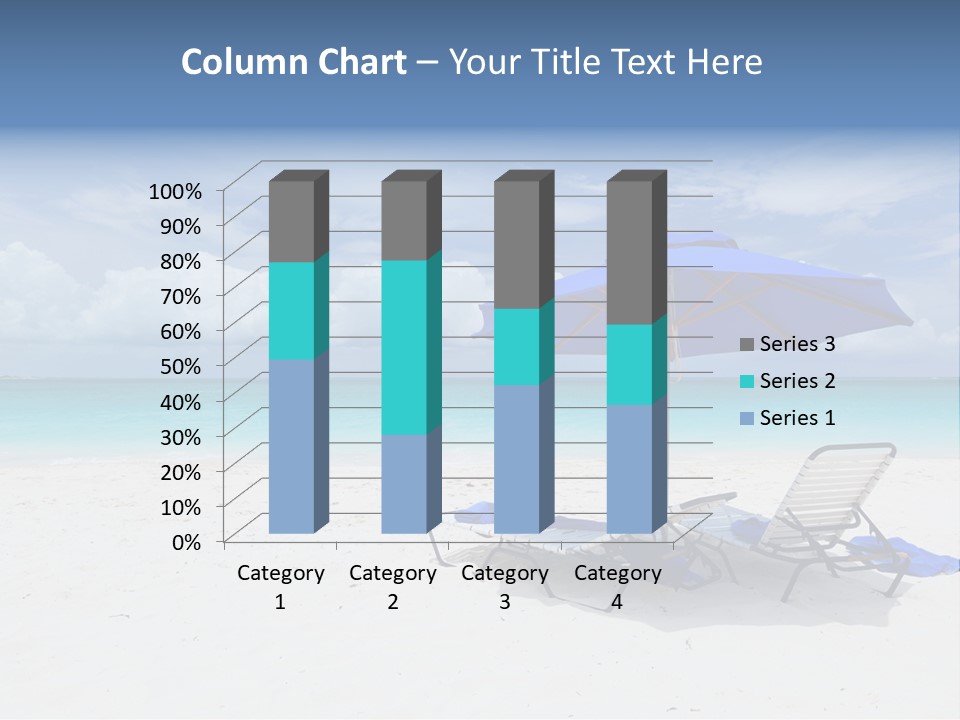 Horizon Turquoise Bed PowerPoint Template