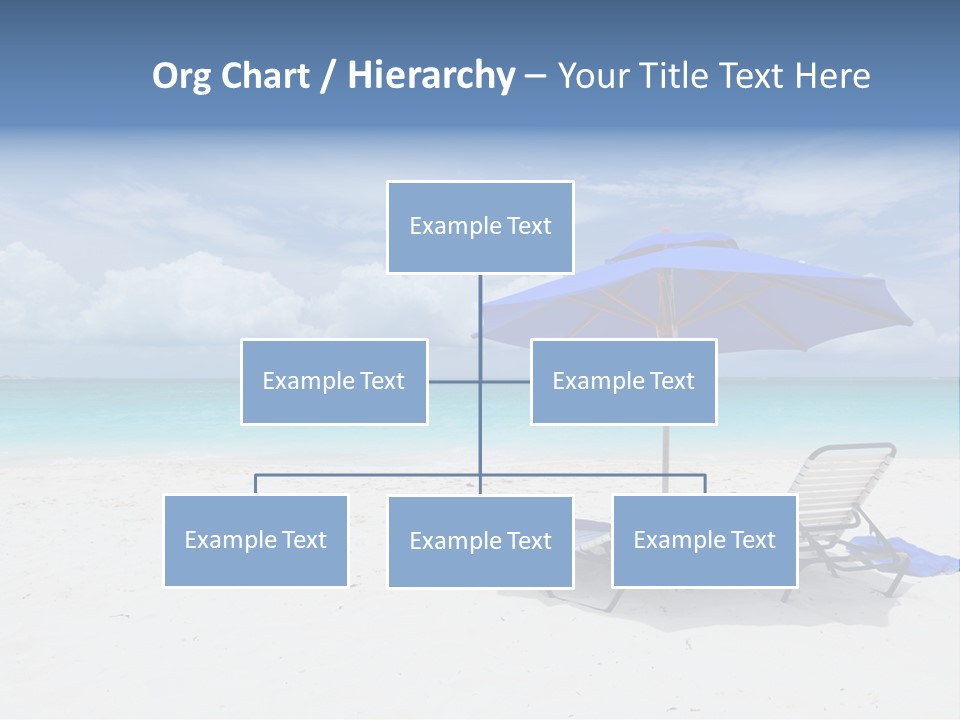 Horizon Turquoise Bed PowerPoint Template