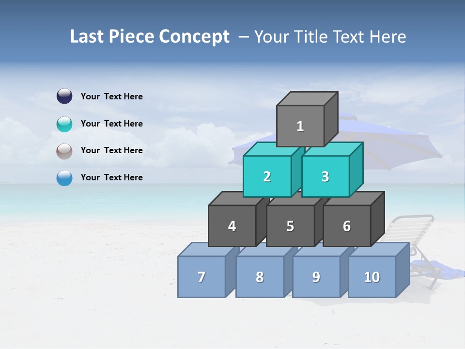 Horizon Turquoise Bed PowerPoint Template