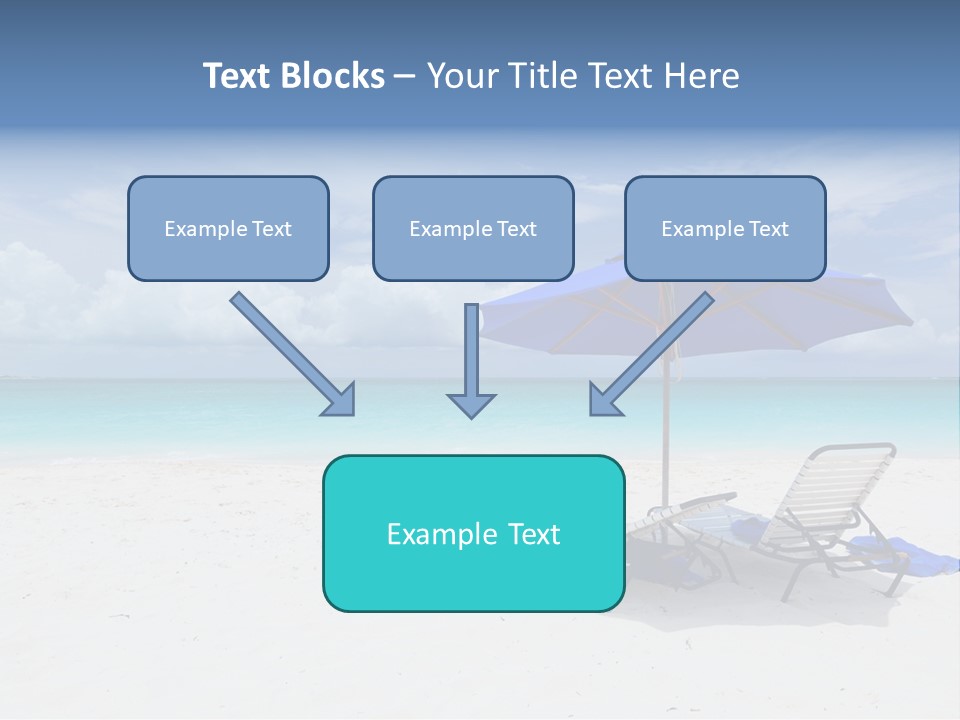 Horizon Turquoise Bed PowerPoint Template