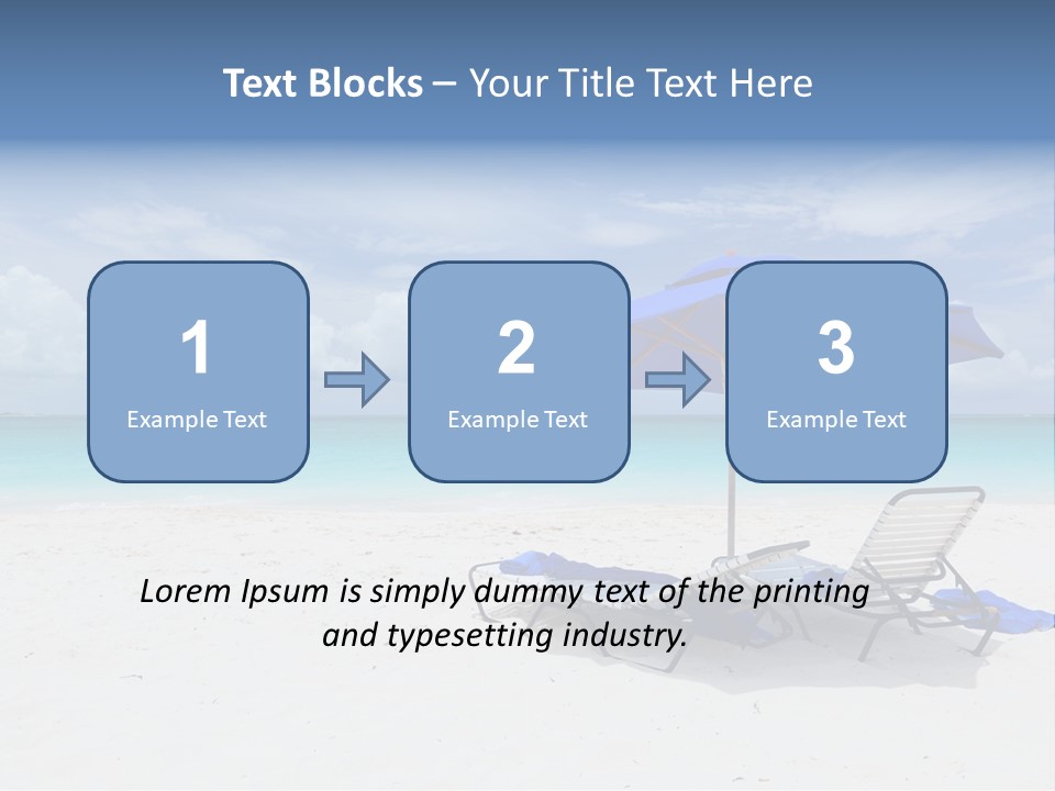 Horizon Turquoise Bed PowerPoint Template