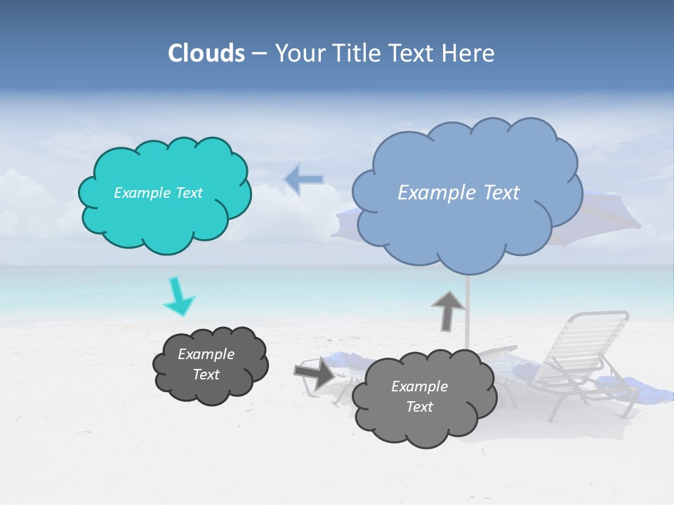 Horizon Turquoise Bed PowerPoint Template
