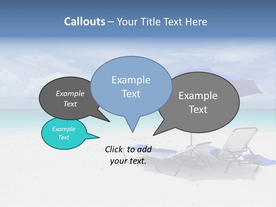 Horizon Turquoise Bed PowerPoint Template