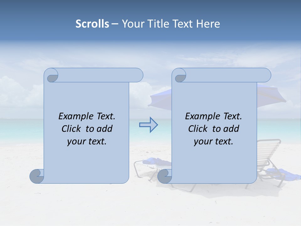Horizon Turquoise Bed PowerPoint Template