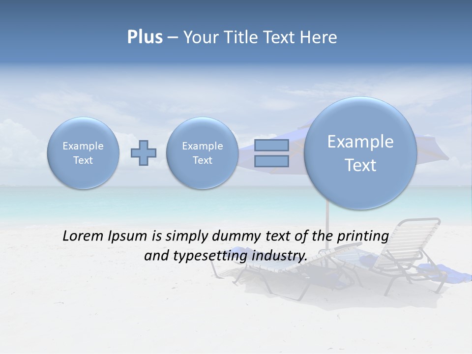 Horizon Turquoise Bed PowerPoint Template