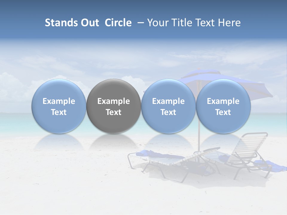 Horizon Turquoise Bed PowerPoint Template