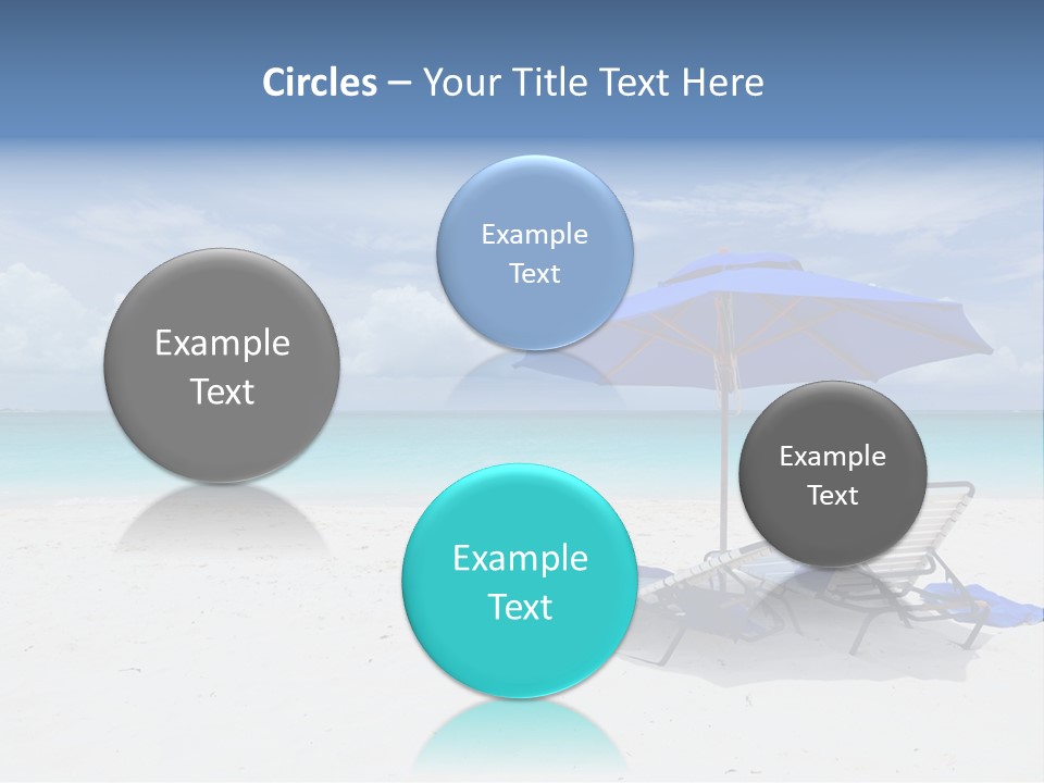 Horizon Turquoise Bed PowerPoint Template