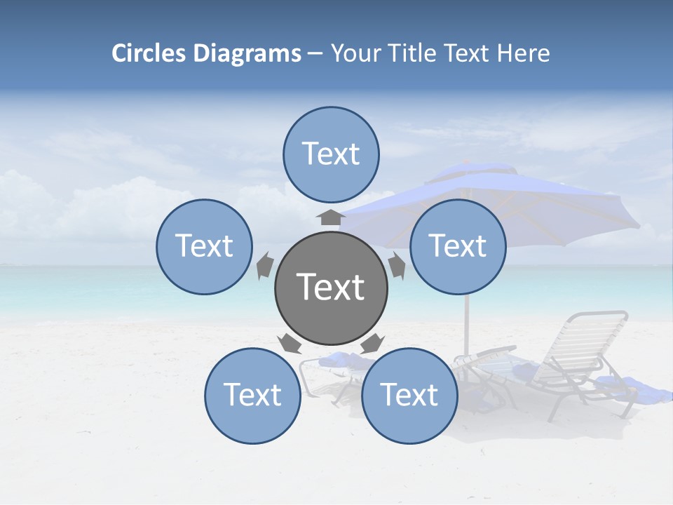 Horizon Turquoise Bed PowerPoint Template