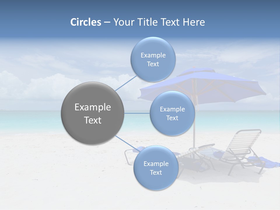 Horizon Turquoise Bed PowerPoint Template